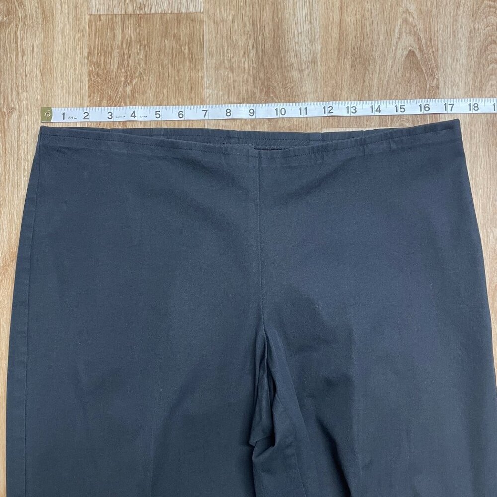 EILEEN FISHER PANTS BLACK 78121 MINIMALIST CAPSULE SIZE S COTTON STRETCH PULL ON - Picture 8 of 10
